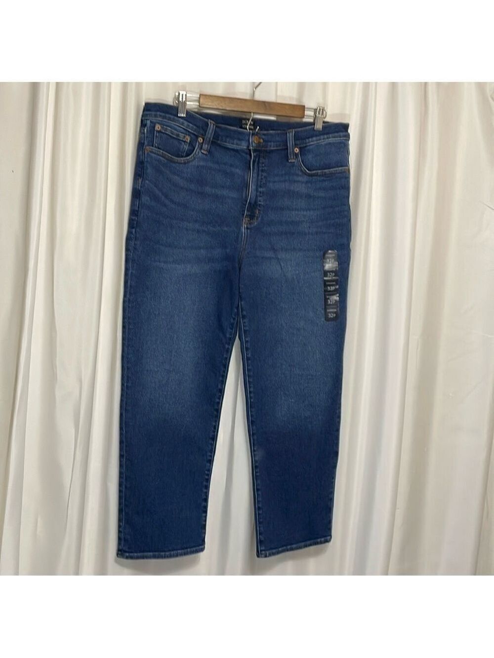 J.CREW STOVEPIPE SIGNATURE STRETCH PETITE JEANS SZ 32 - Picture 3 of 12